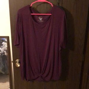 Burgundy top